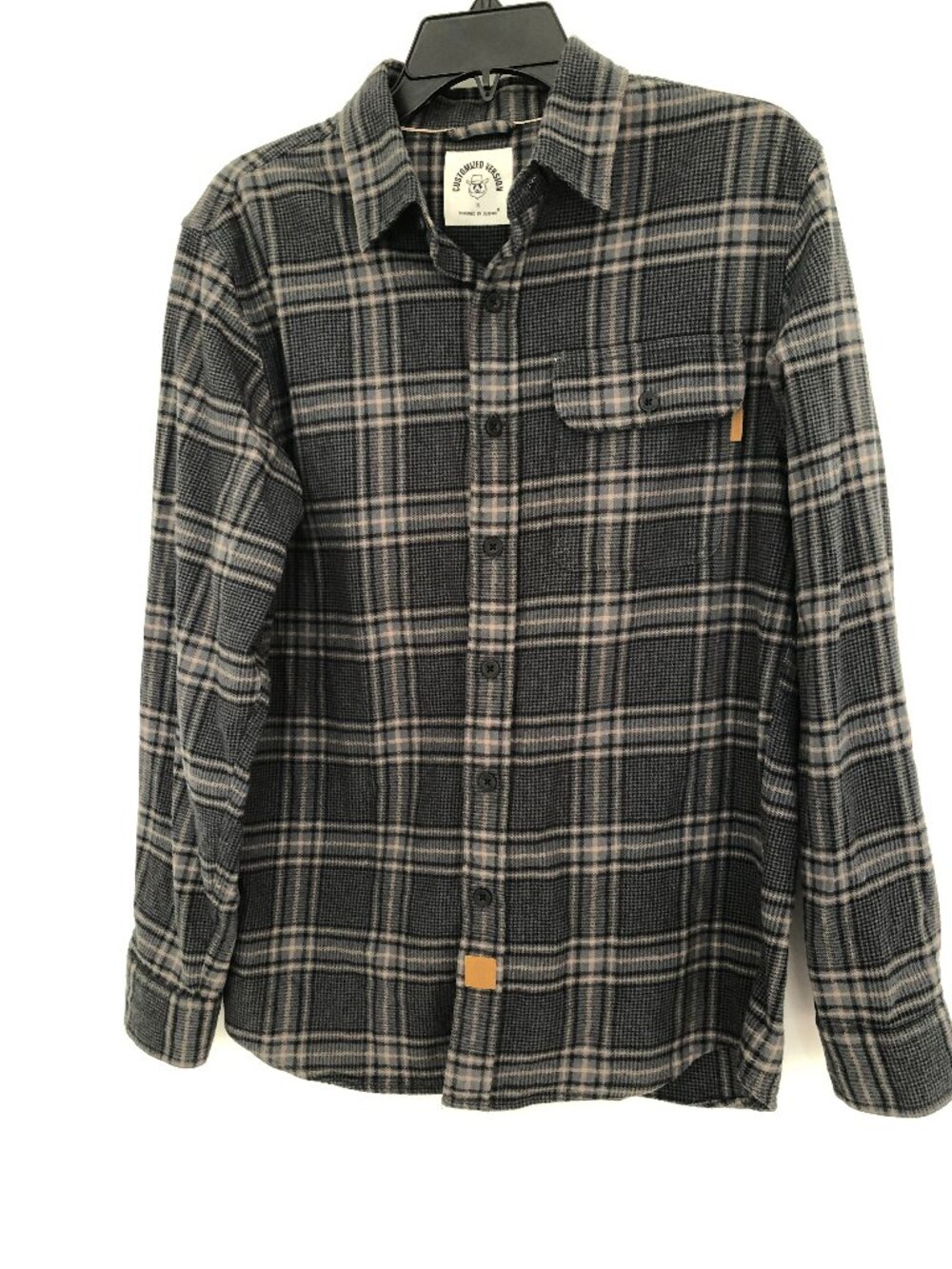 NEW Dubinik Long Sleeve Midweight Flannel Shirt Warm Soft Cotton Size Small